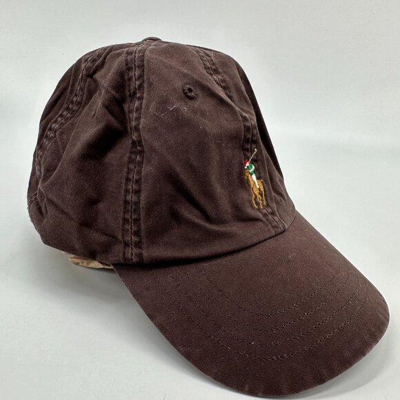 Polo Ralph Lauren Classic Brown Baseball Cap Little Pony Embroidered NEW - Picture 2 of 10